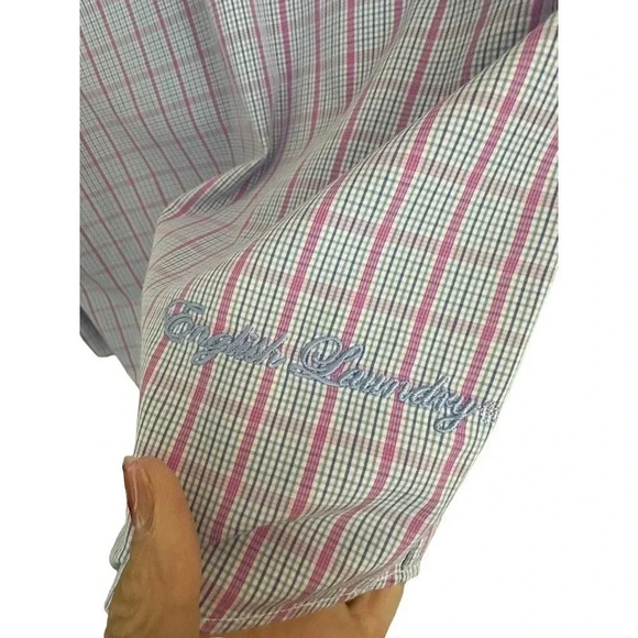 English Laundry Men's Long Sleeve Button Down Plaid Shirt Size 15.5 - Picture 6 of 13